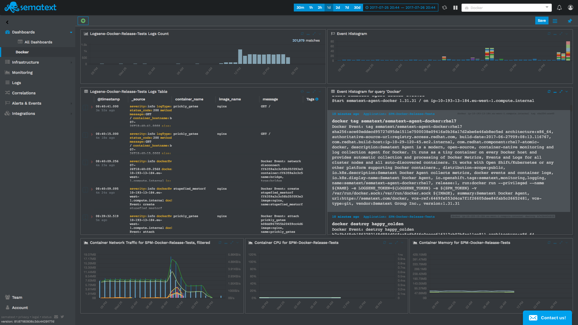 Sematext Agent - Easy Monitoring For Container Infrastructure - Docker Hub